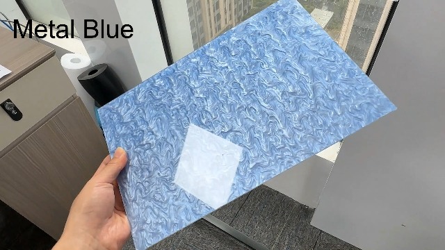 Image of TOEPODO Pearlescent Ripple Cast Acrylic Sheets 1 /8inch Thick Marble Acrylic Sheets for Laser Cutting Plexiglass Sheets for Art Design DIY Crafts Home Deco (3, White Marble, 8x12 Inch)