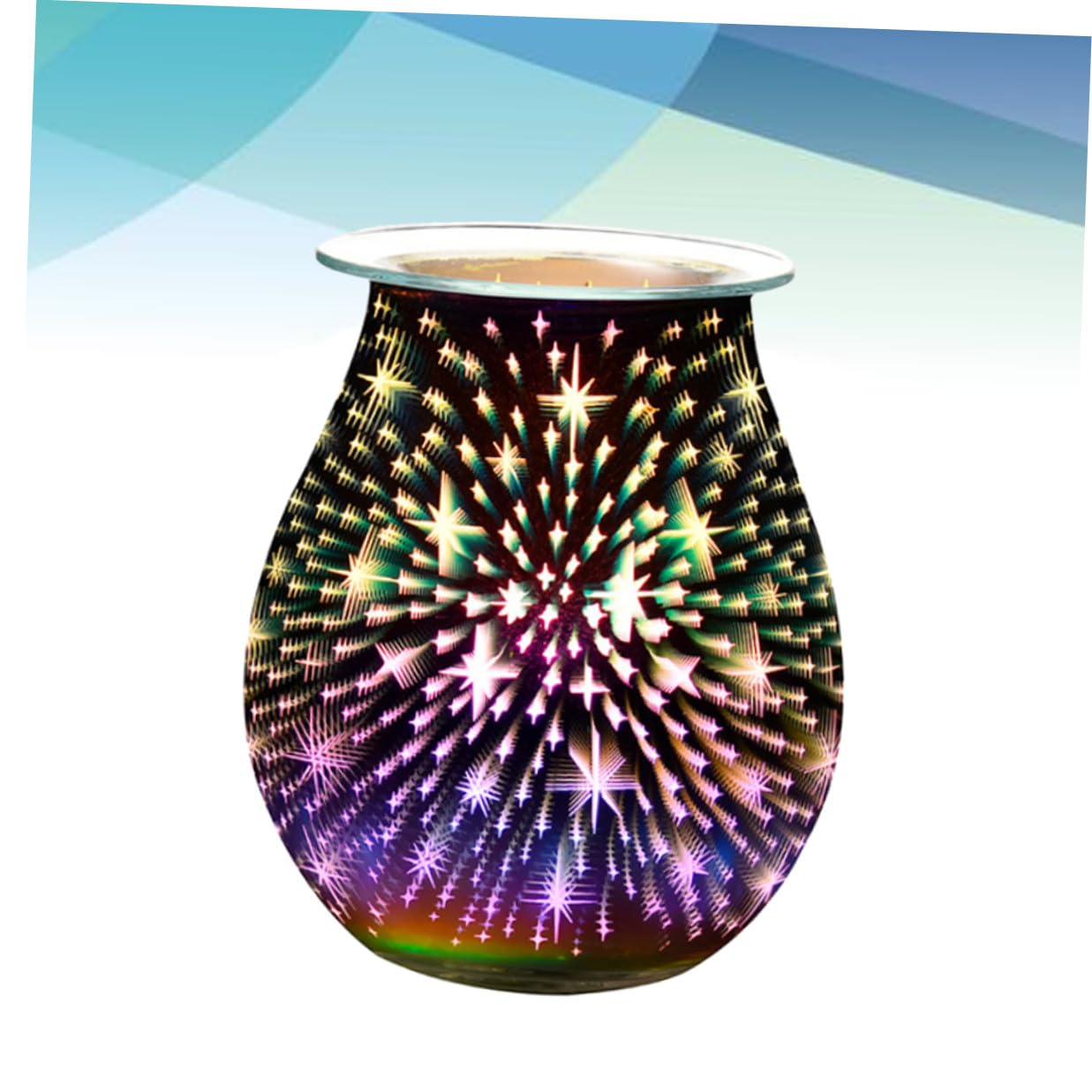 Lurrose Glas Duftlampe Elektrische Aromalampe mit Farbwechsellicht Duftöl Diffusor Romantische Raumdekoration Sicher und Leicht zu Reinigen Geschenkidee