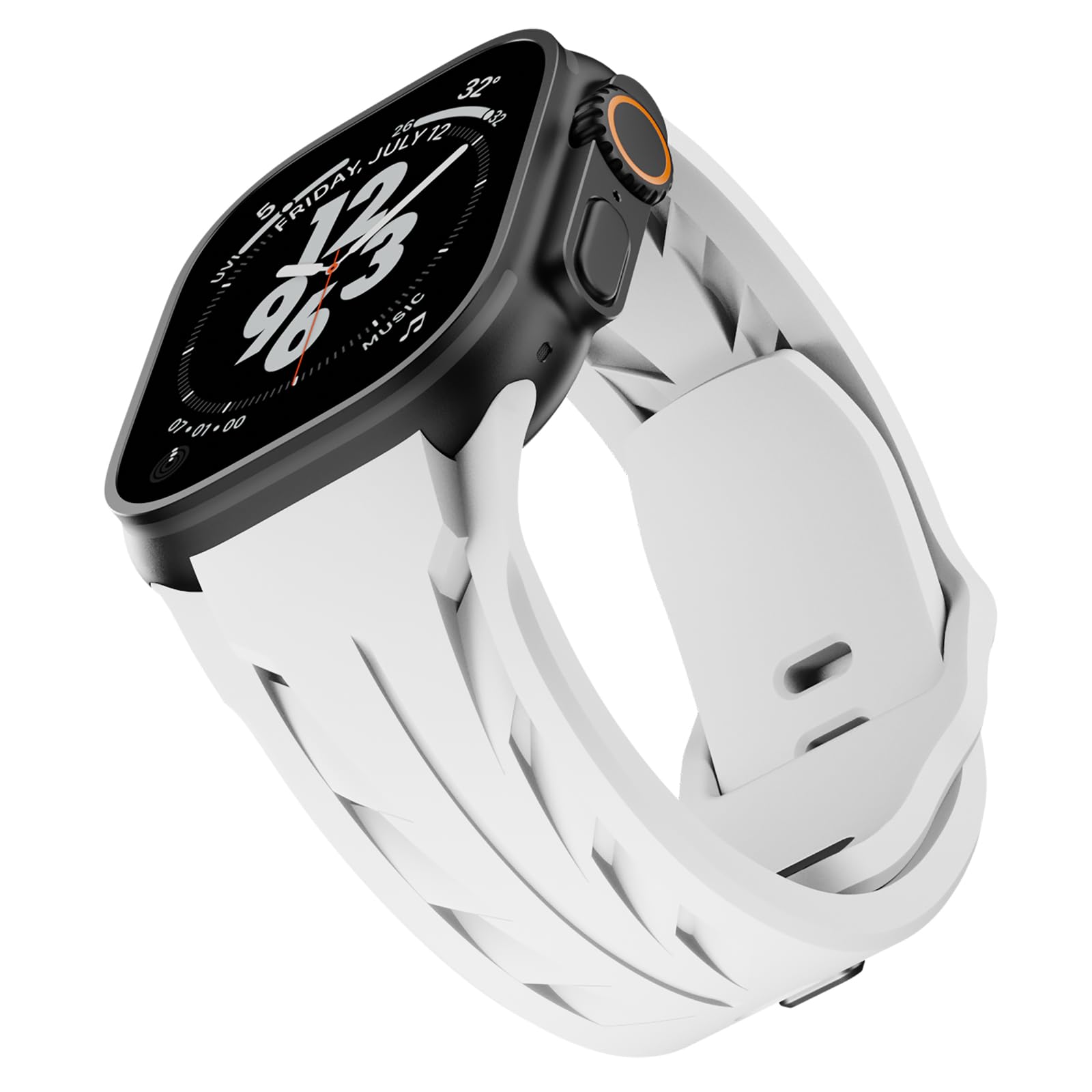 Sports Silicone Band Compatible with Apple Watch Ultra 3/2/1 49mm Bands for Men,Luxury Supercar Rubber Strap for iWatch Series 11/10 46mm, 9/8/7 45mm,