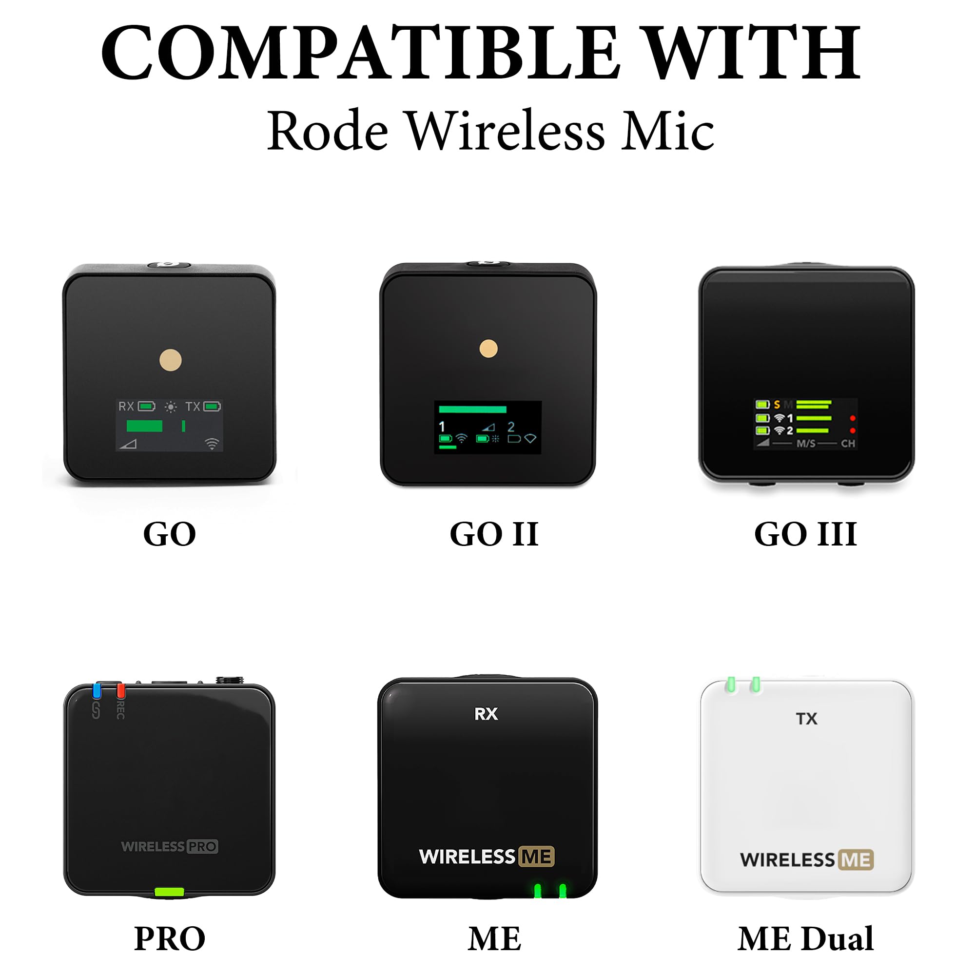 GEEKRIA for Creators Microphone Case Wireless GO Gen 3 with 2 Packs Windscreen Muff, Compatible with Rode Wireless GO 2, PRO - Image 4