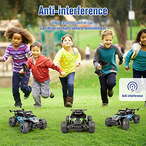 Kolegend 1809 Rc Cars 20 Km/H Remote Control Car 30+Min With Chassis Lights 2 Batteries, 13 Inch All Terrains Rc Monster Trucks Off Road Vehicle For Boys Girls Kids thumb #5