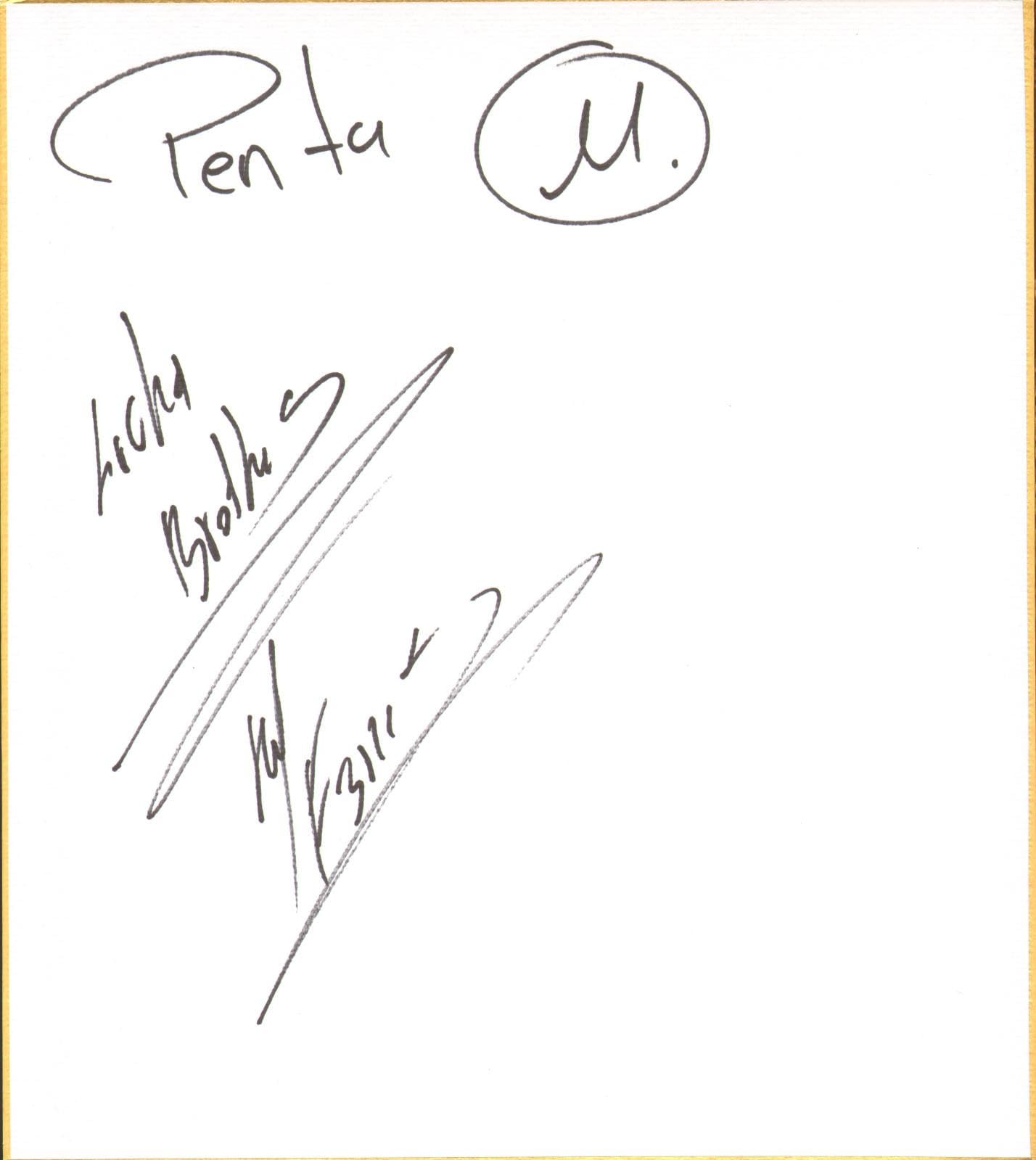 Pentagon Jr & Rey Fenix Signed Shikishi BAS COA WWE Impact