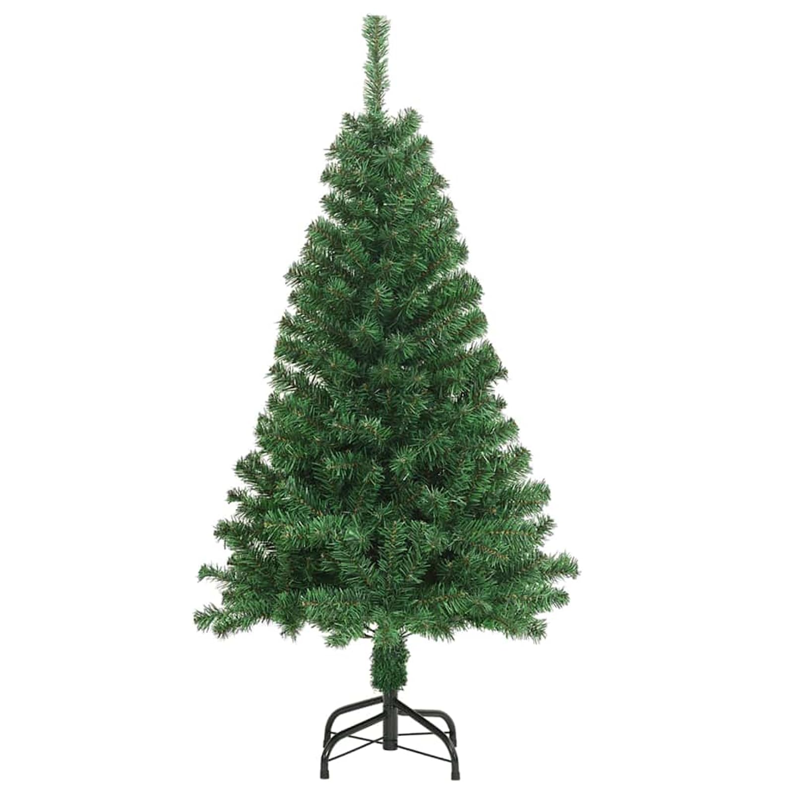 Albero di Natale Artificiale 120 cm Verde con 380 Punte, Rami Folti in PVC, Supporto in Acciaio, per Interni ed Esterni Riparati, Facile da Montare