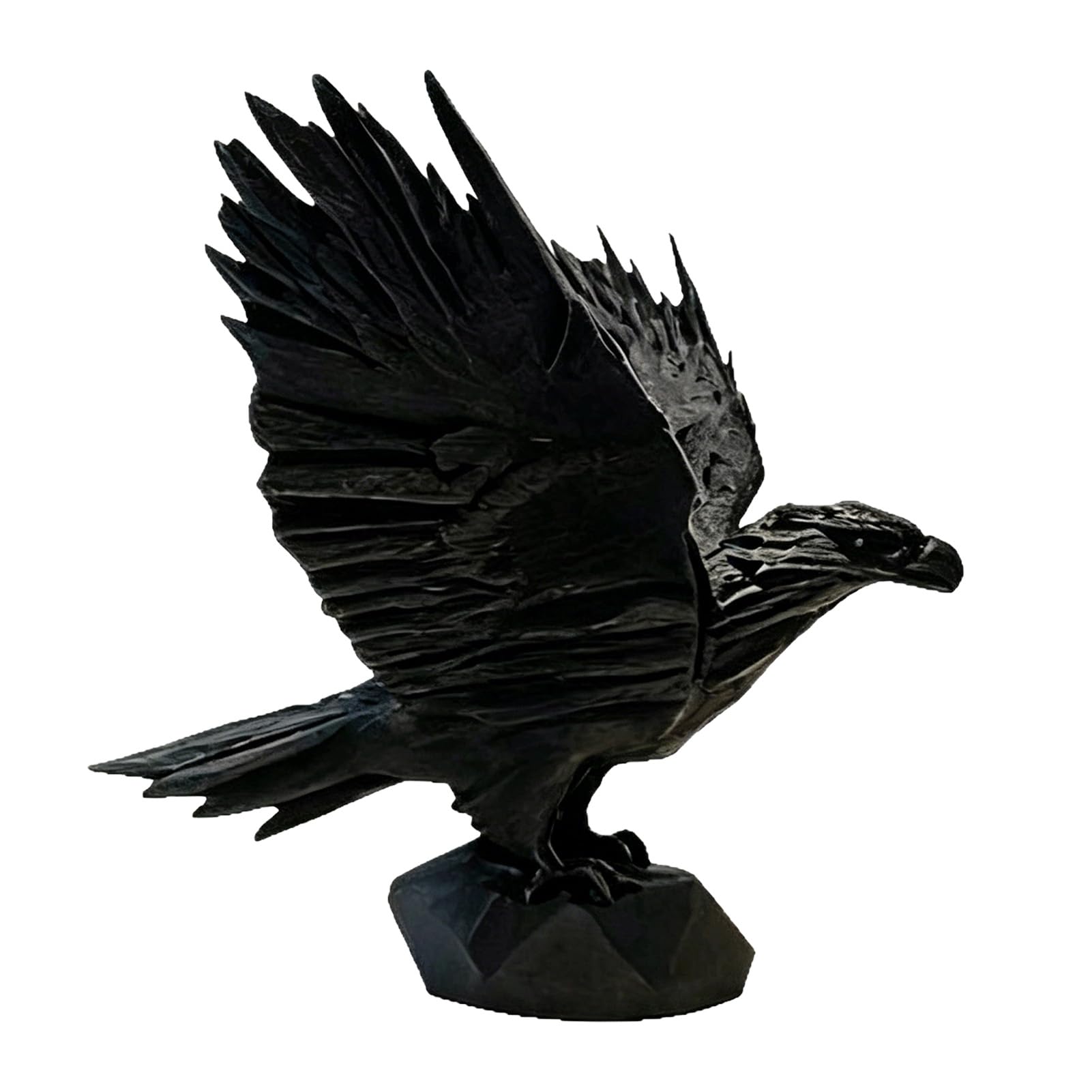 Tuxoiou Eagle Statue, Matte Black Eagle Figure with Stable Non-Slip Base, Spread Wings Eagles Statue for Desktops Display Cabinets as Meaningful Gift Black