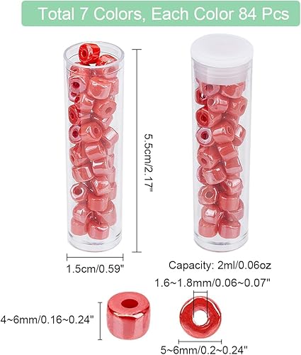 Miniatura 9 de NBEADS 15 colores 6/0 cuentas de semillas de vidrio, alrededor de 3000 cuentas redondas azules de poni de 0.15 pulgadas, cuentas sueltas para diseño
