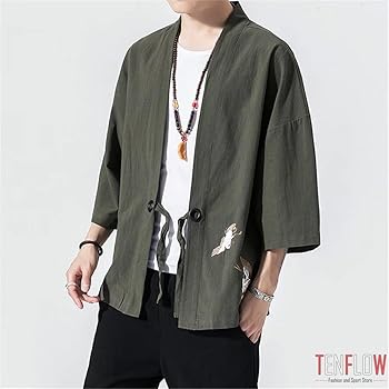 Amazon | [Tenflow] 甚平 メンズ 羽織 着物 じんべい
