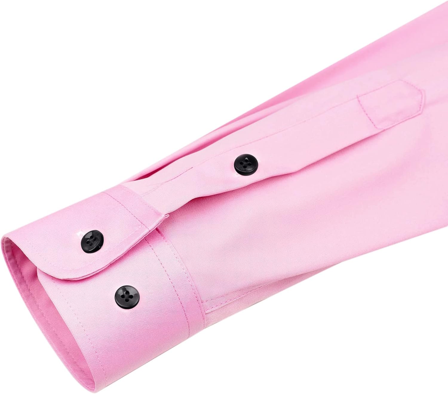 Alimens & Gentle Men's Dress Shirts Long Sleeve Stretch Shirts Solid Button Down Shirt with Pocket - Image 5