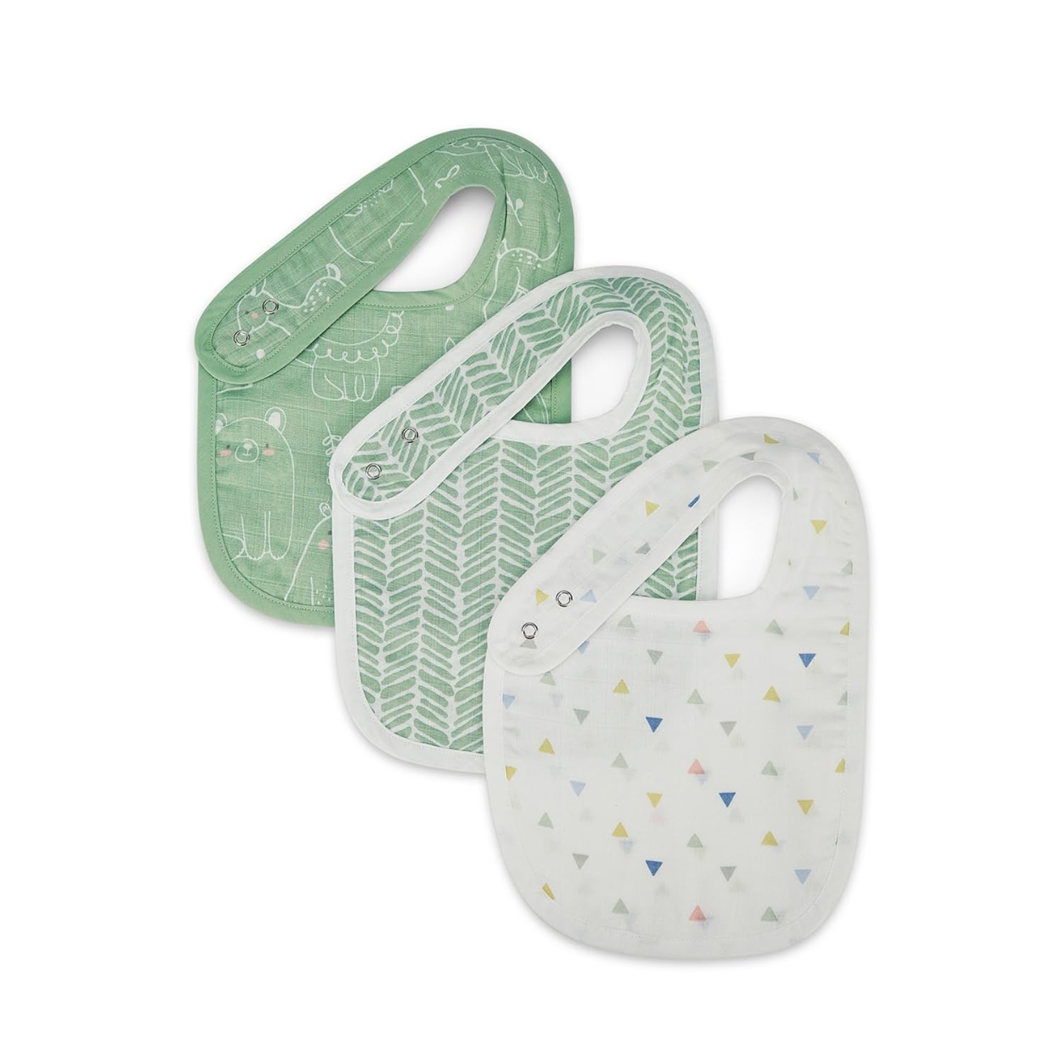 haus & kinder Baby Feeding Bibs - Multicolor - Pack of 3-picture-17