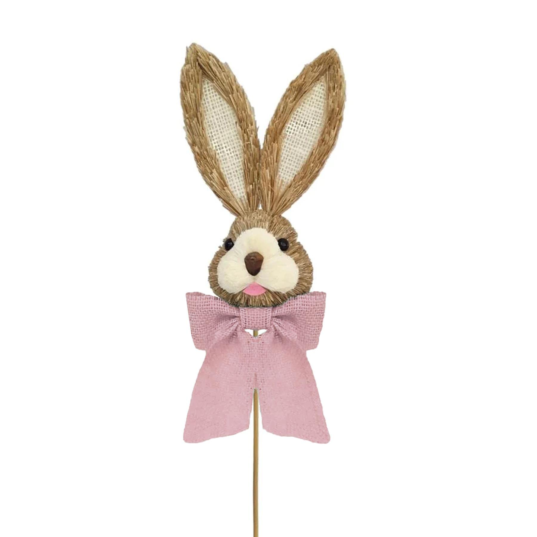 Widdle Gifts Easter Decorations, Garden Picks, Egg Hunt - 38cm Pink Bunny Head Pick 7981