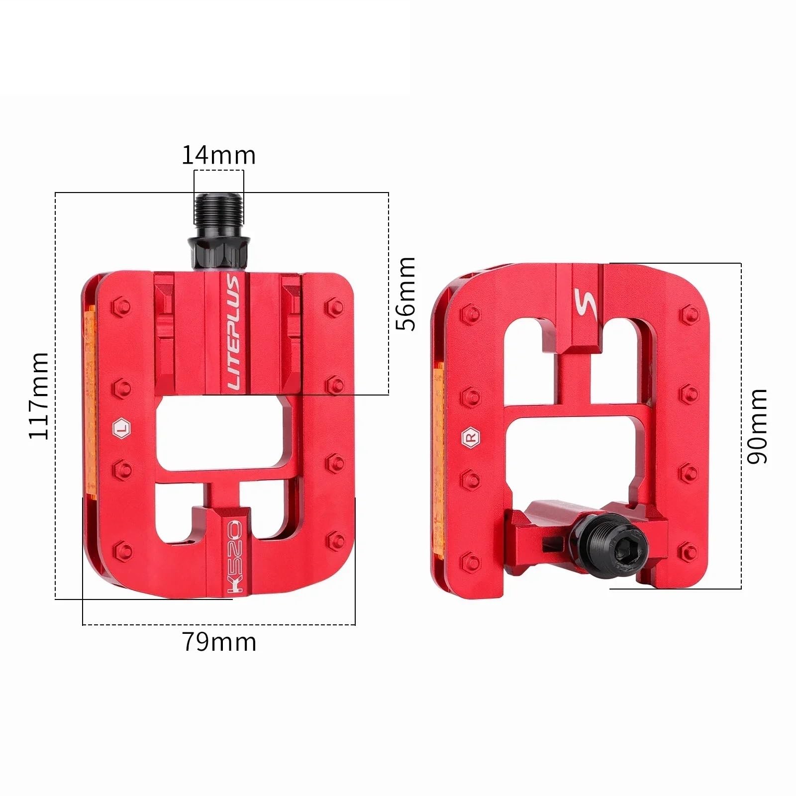 Pedali Mtb Pedali pieghevoli for bicicletta Antiscivolo rapidi for in lega di alluminio for BMX Parti for ciclismo