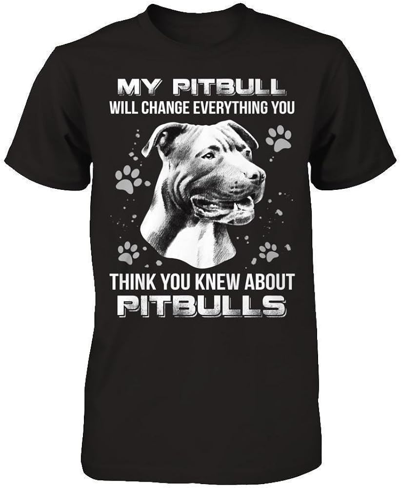 TeesCentury My Pitbull cambiará todo lo que crees que sabías sobre Pitbulls camisa de manga corta premium
