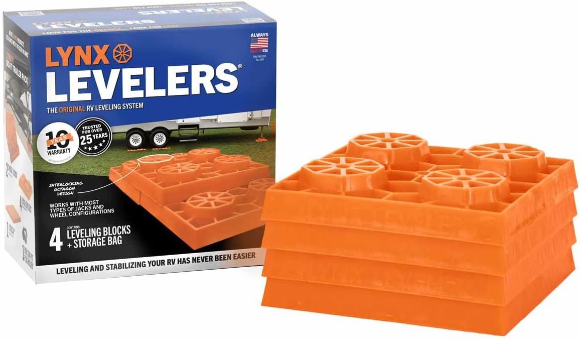 TriLynx 00016 Lynx Leveler for RV Leveling Block, Pack of 4, Leveling