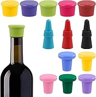 Vista 1 de Glarks Kit surtido de tapones de vino de silicona de 13 piezas, 3 tipos de sellador de botellas de vidrio de cerveza reutilizable, tapón de botella