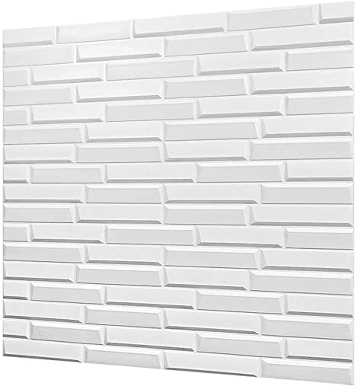 Papier Peint 3D Blanche Mousse NaoSIn-Ni Brique Autocollante 20pcs