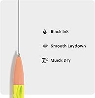 Vista 4 de U Brands Laguna Ballpoint Pens, Set of 12, Artist Touch, Bold (1.0mm) Point, Black Ink