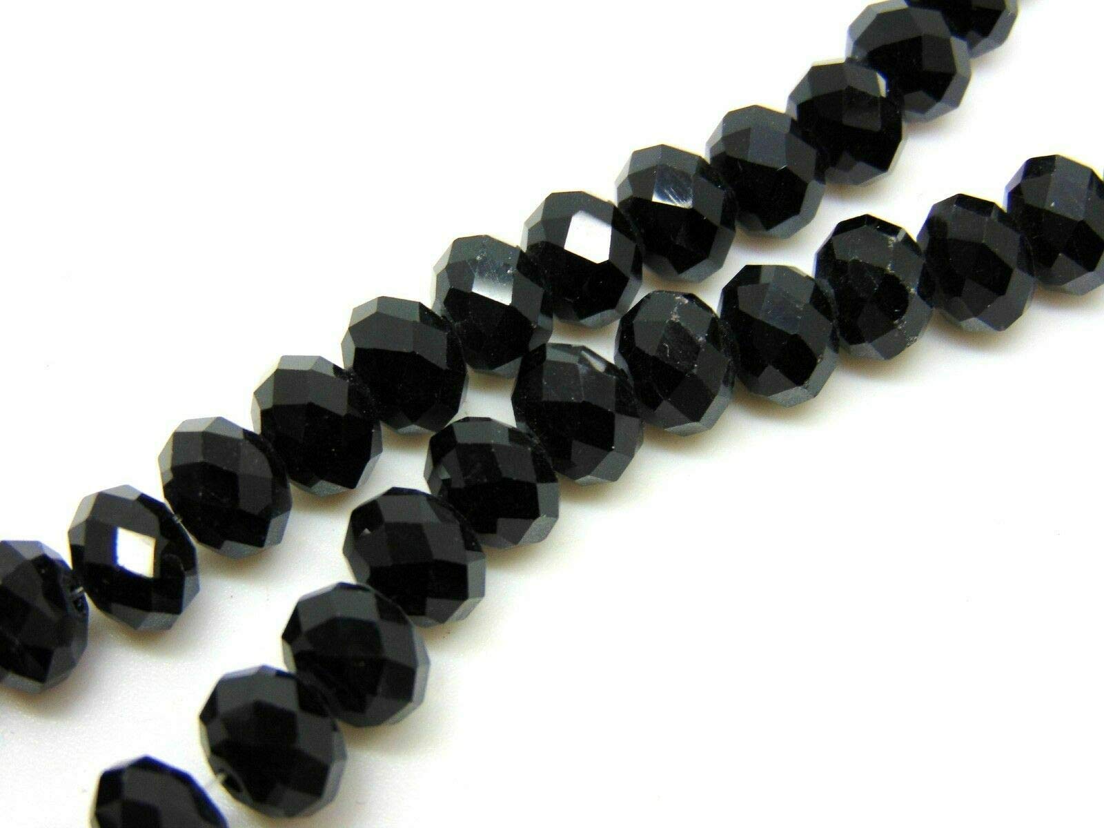 HoitoDeals 72Pcs Faceted Rondelle Crystal Beads For Jewellery Making Craft Project Work etc.
