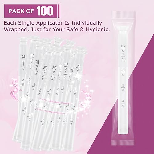 Miniatura 11 de Aplicadores de crema vaginal de plástico (60 paquetes) 2024 nuevas marcas de dosificación envueltas individualmente para la mayoría de las hormigas
