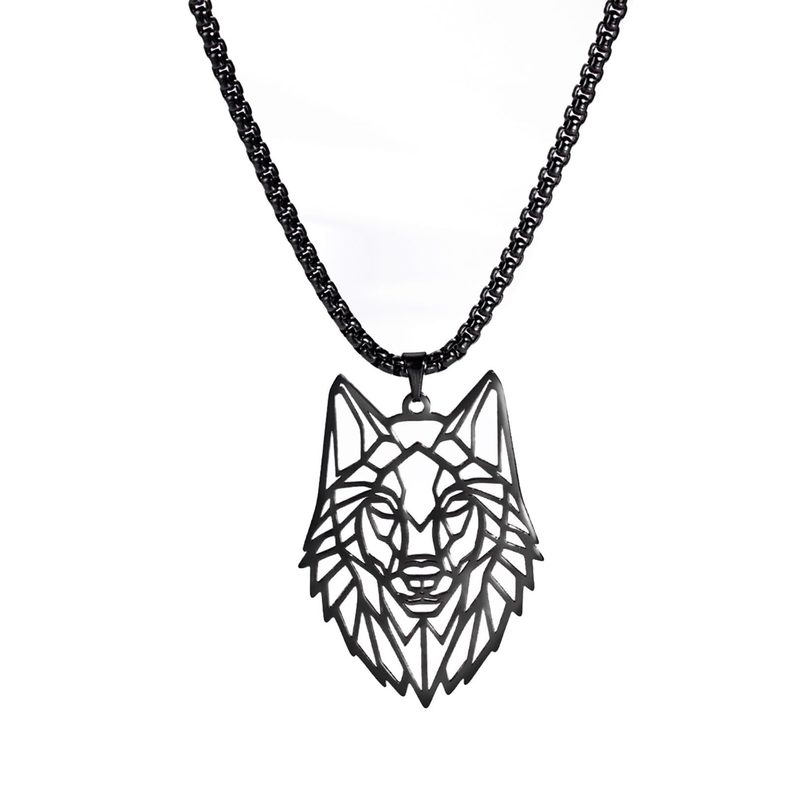 QIAMNI 316L roestvrij stalen ketting voor mannen en vrouwen, wolf holle hanger charme choker gepersonaliseerde ketting sleutelbeen ketting verstelbaar 58 lengte (wolf), Roestvrij staal QIAMNI 316L roestvrij stalen ketting voor mannen en vrouwen, wolf holle hanger charme choker gepersonaliseerde ketting sleutelbeen ketting verstelbaar 58 lengte (wolf), Roestvrij staal