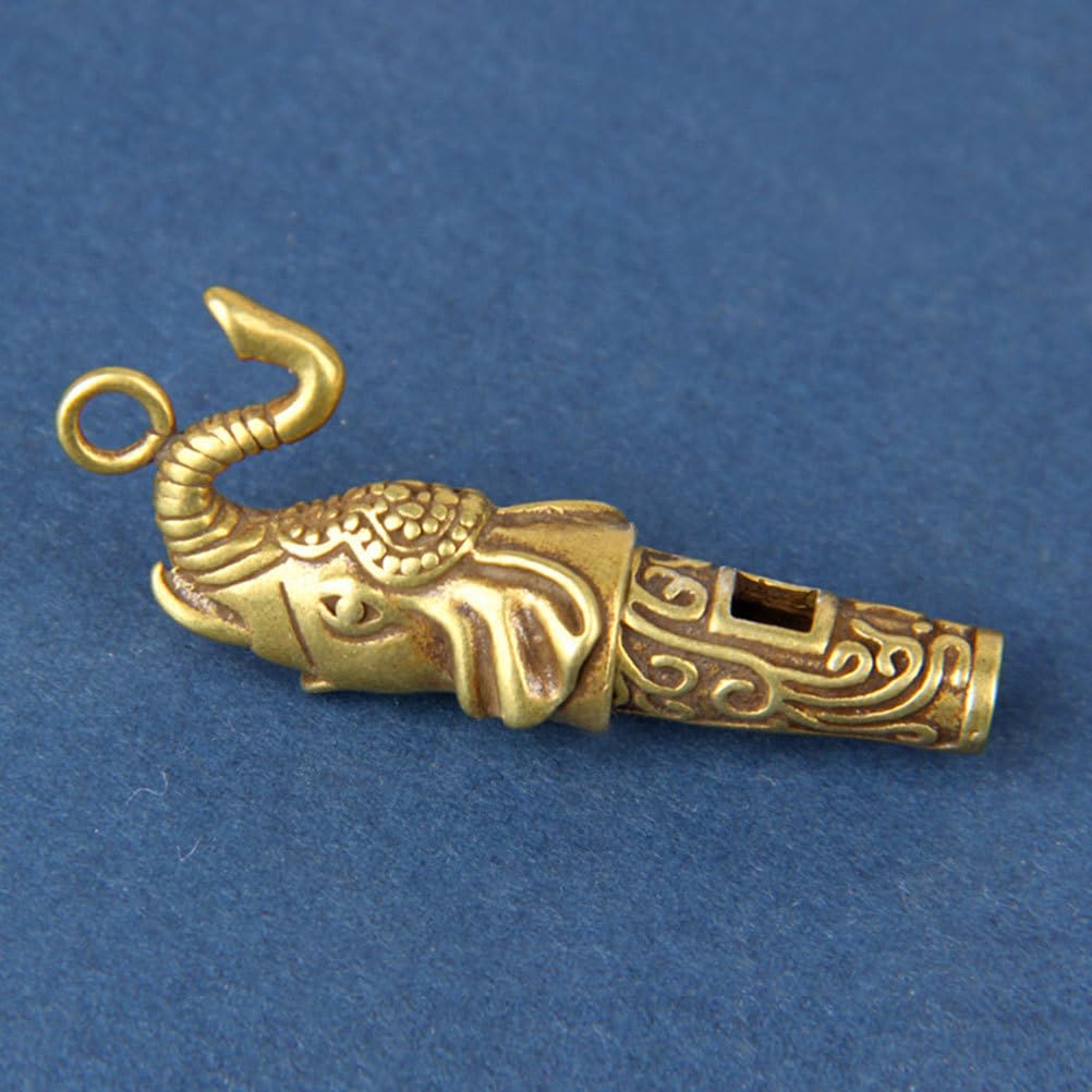 Abaodam Emergency Brass Elephant Whistle Keychain for Hiking Camping and Outdoor Activities Metal Design for Adults and Boy Girl Portable Safety Tool with Unique Elephant Shape - Image 4