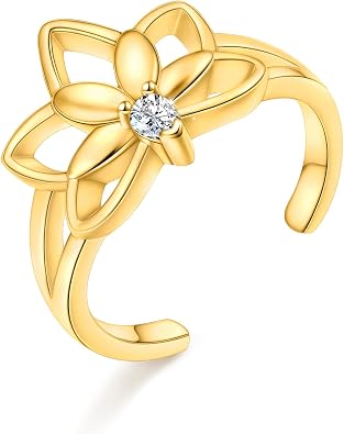 Alphm 925 Sterling Silver Toe Ring for Women Adjustable Open Toe Ring Foot Jewelry Gift