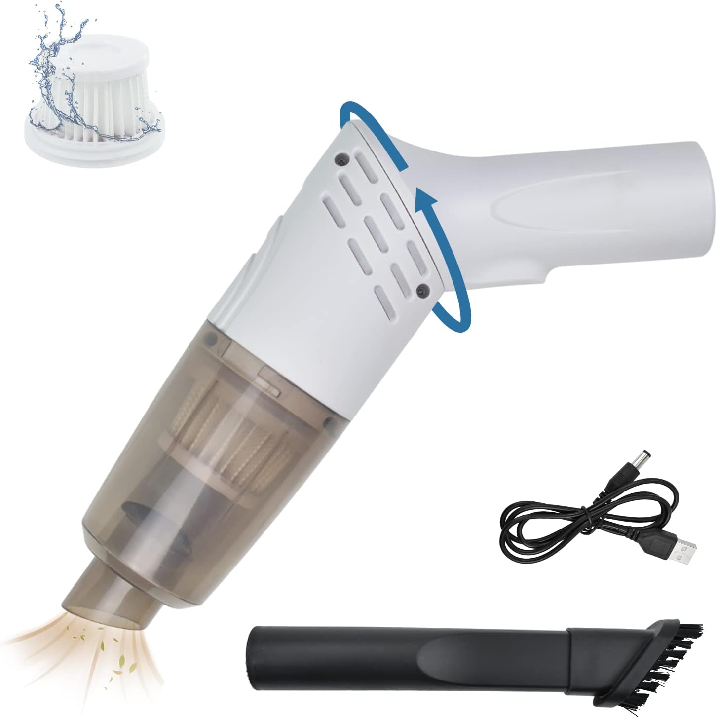 Portable Car Vacuum Cordless Rechargeable, Handheld Vacuum