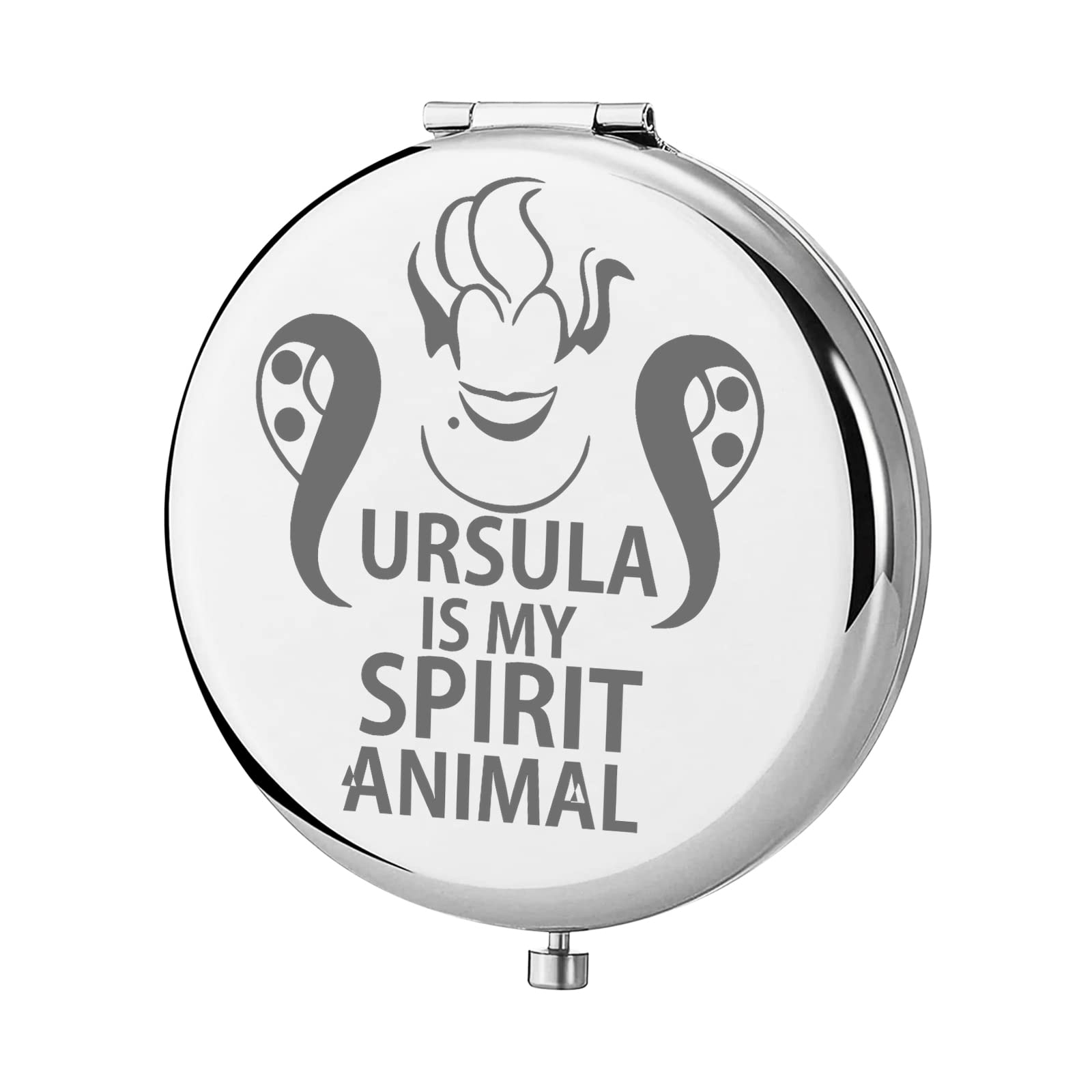 KEYCHIN Taschenspiegel 'Ursula' – Meerhexe Design, Kompakter Make-up-Spiegel Für Handtasche (6,5 Cm)