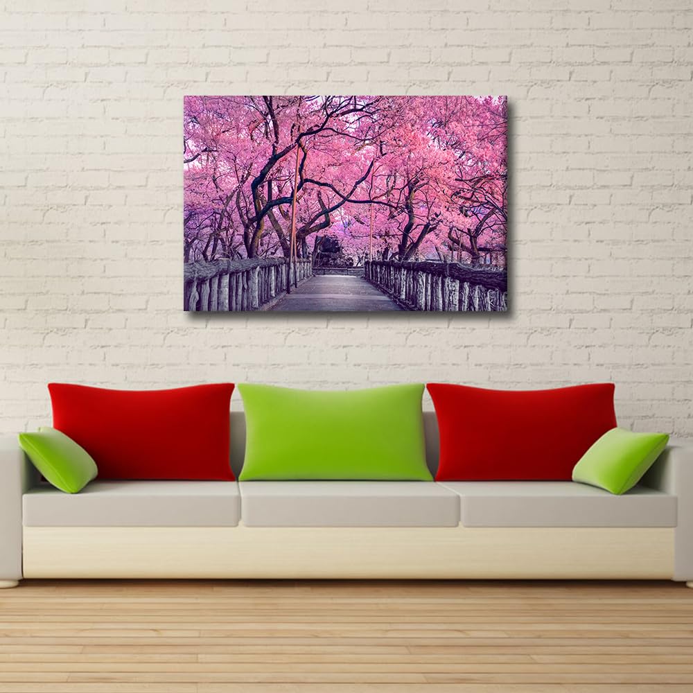 Amazon.com: Pink Cherry Trees Blooming Pictures for Living Room