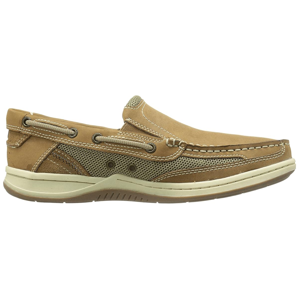 Men's Padded Tongue and Collar Double Gore Stretch Slip on Boat Shoe-image-49