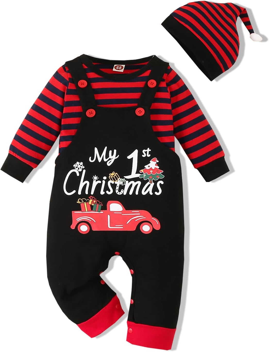 Baby Boy Christmas Clothes,Infant baby Boy Xmas outfits,3pcs My First Christmas Outfits Set