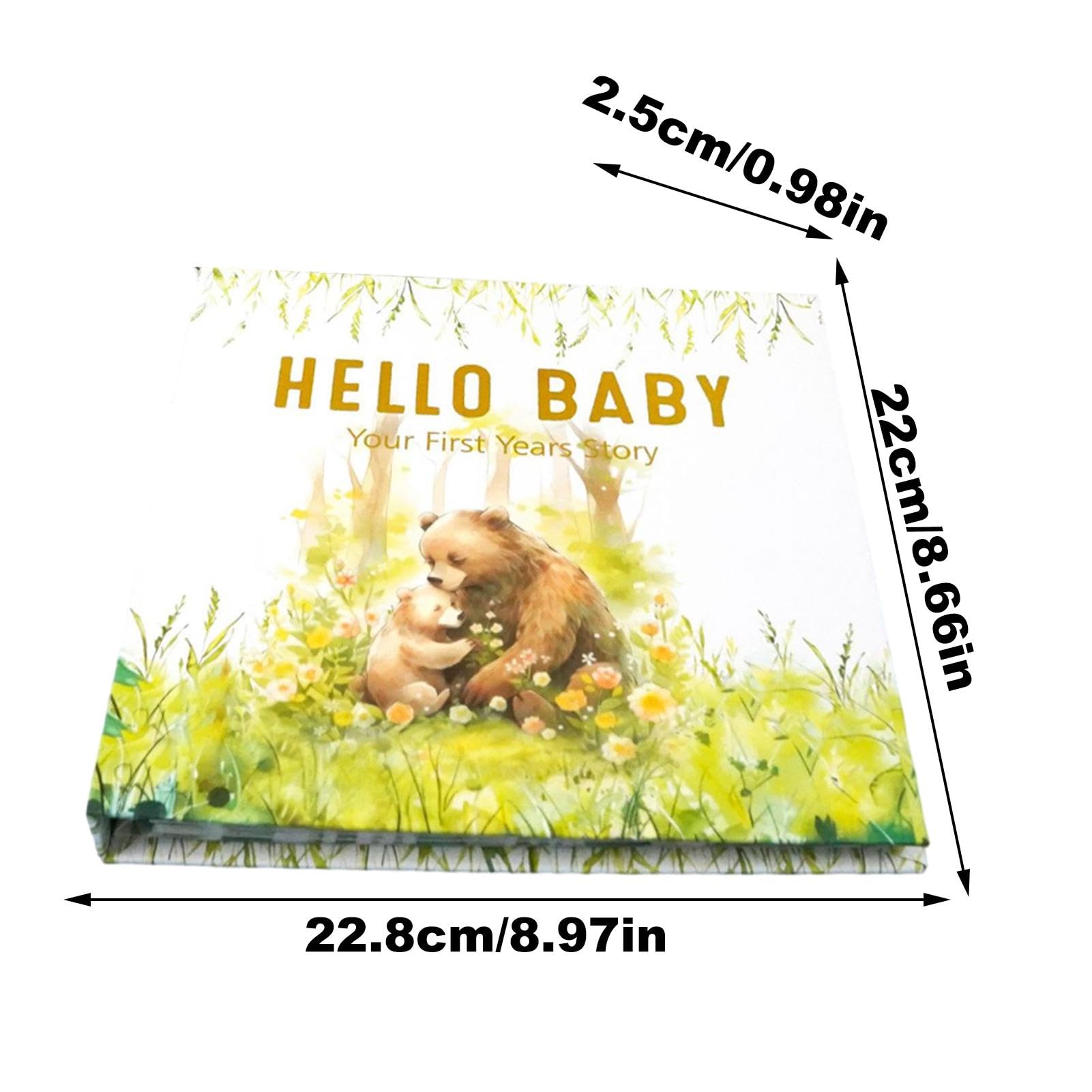 Księga kamieni milowych dla niemowląt, pierwsza 5-letnia książka dla dzieci, pamiętnik z wycinkami dla niemowląt, album z kamieniami milowymi, do zapisywania każdego wydarzenia od urodzenia do wieku 5