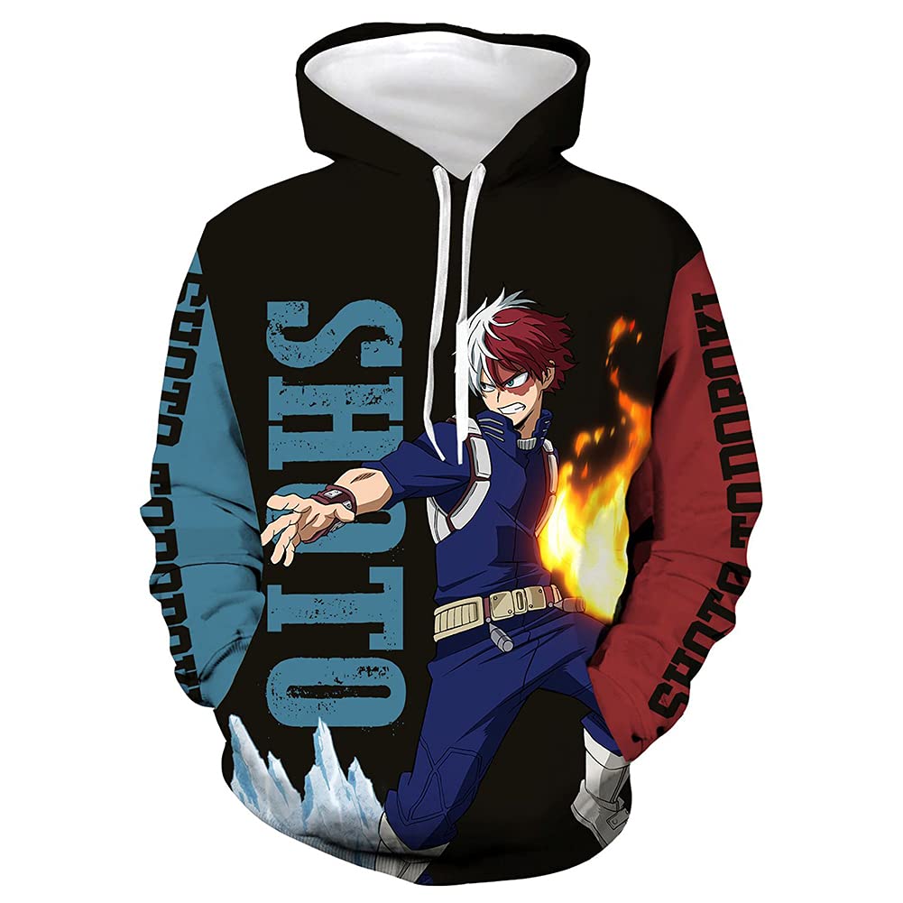 Anime Hero Casual Drawstring Cosplay Clothing Training Sweatshirt With Pocket