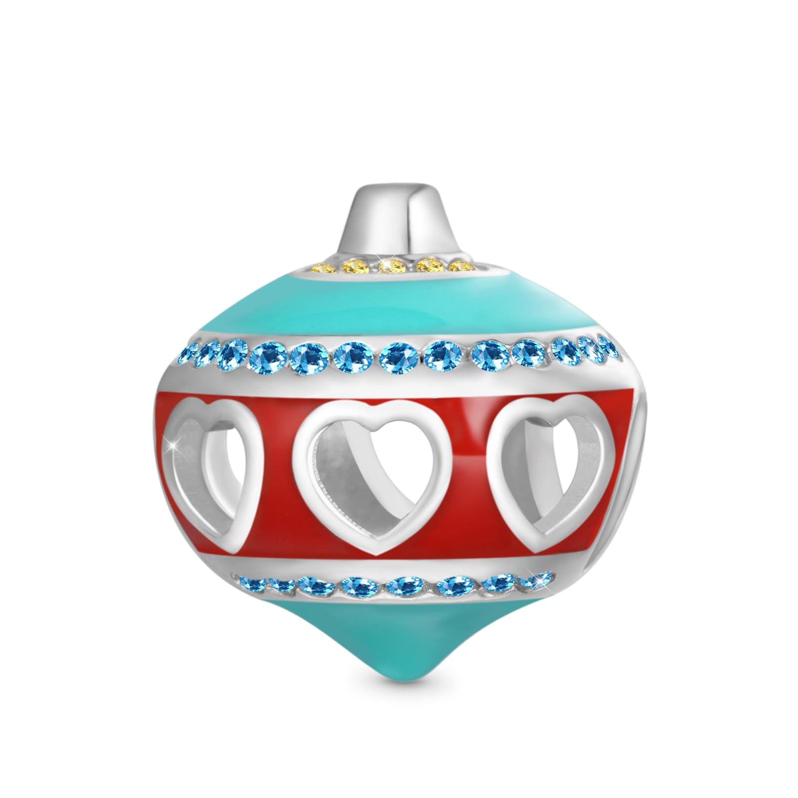 GNOCE Christmas Charm Sterling Silver Pendant Bead