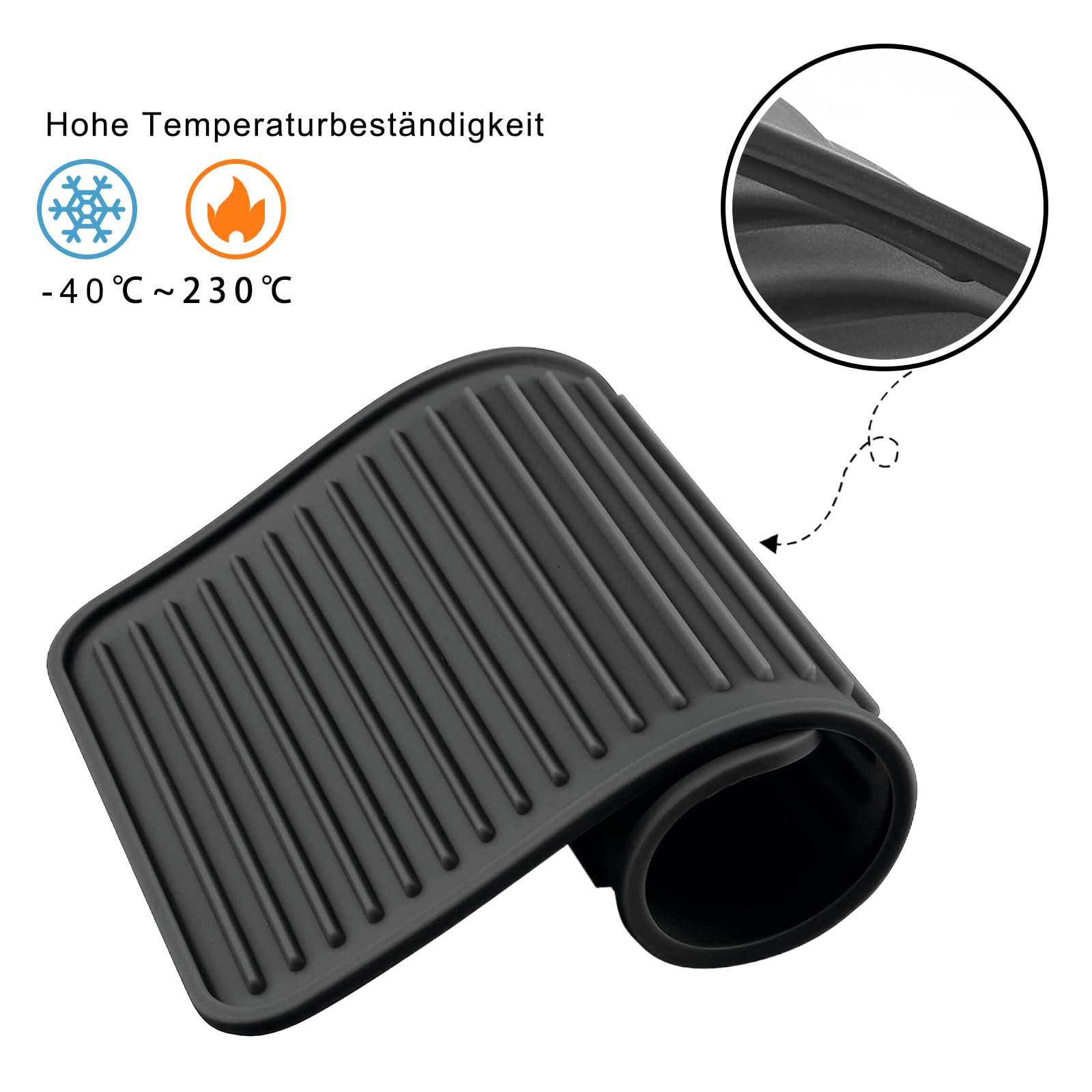 Tapis de séchage en Silicone 30 × 23 cm, Tapis en Silicone résistant à la Chaleur jusqu'à 230 °C, Grand Dessous de Plat en Silicone, adapté pour la Cuisine, la Salle de Tapis de séchage en Silicone 30 × 23 cm, Tapis en Silicone résistant à la Chaleur jusqu'à 230 °C, Grand Dessous de Plat en Silicone, adapté pour la Cuisine, la Salle de