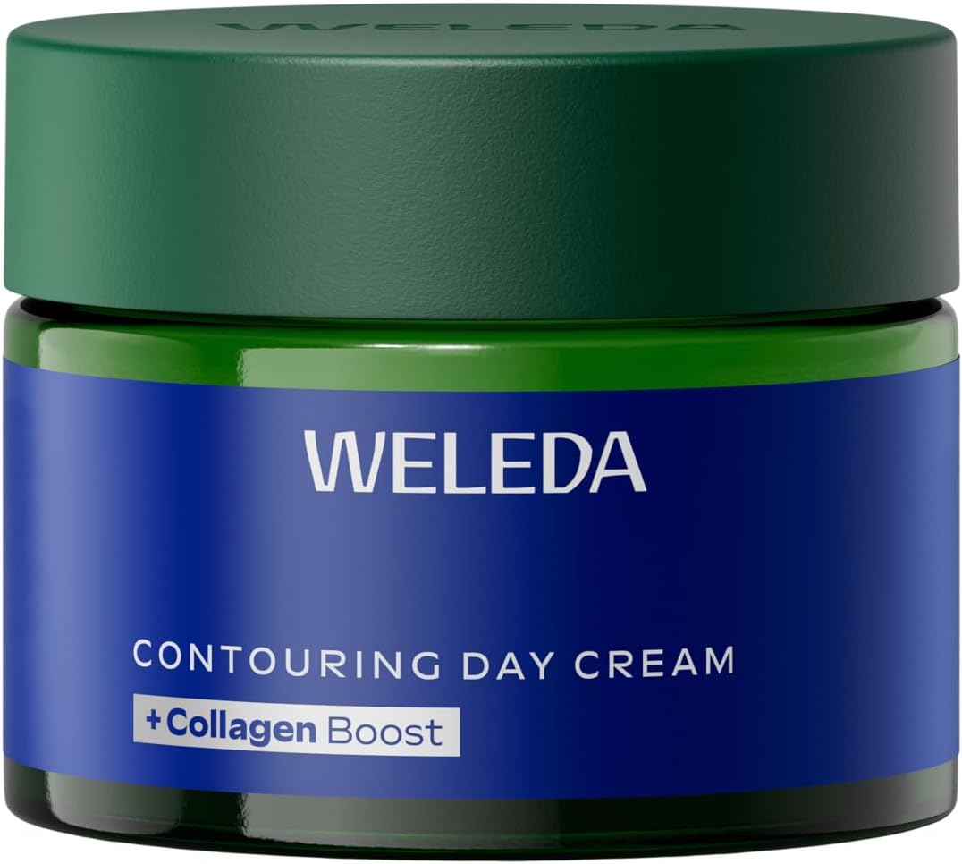 Contouring Day Face Cream with Collagen Boost, Blue Gentian & Edelweiss, Moisturising Cream, Natural Collagen+ Active Complex, Reduces Wrinkles & Pigment Spots, Vegan, 40ml