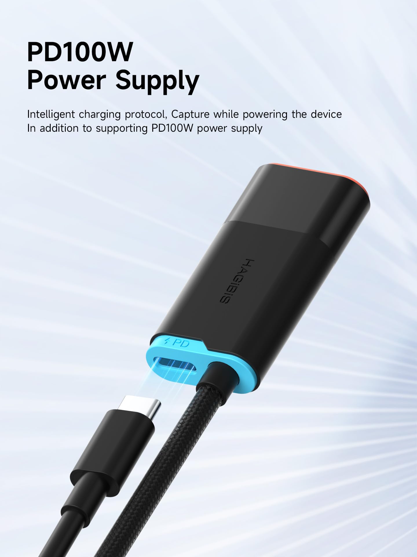 Hagibis Tarjeta de captura de video 2K a 30Hz con 100W PD, HDMI a USB A/USB C cable de captura 1080P @60fps YUY2 MJPEG MS2130 para Quest 3 2 Pro VR Switch2 PS4/5 transmisión en vivo, juegos