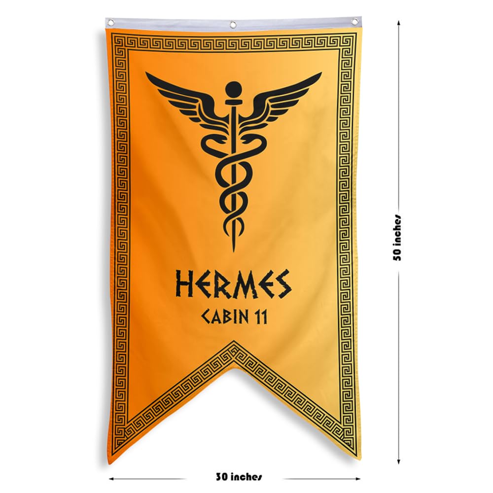Yanbooch Cabin 11 Hermes Banner Flag Man Cave Bed Room Home Office Party Decor 30x50 Inch (A)