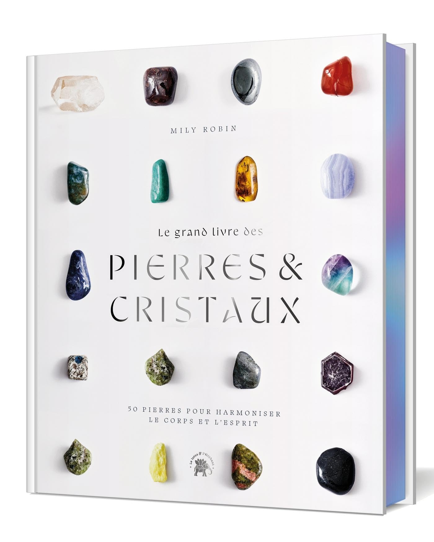 Livre des pierres et des cristaux collector de 50 mineraux pour le corps