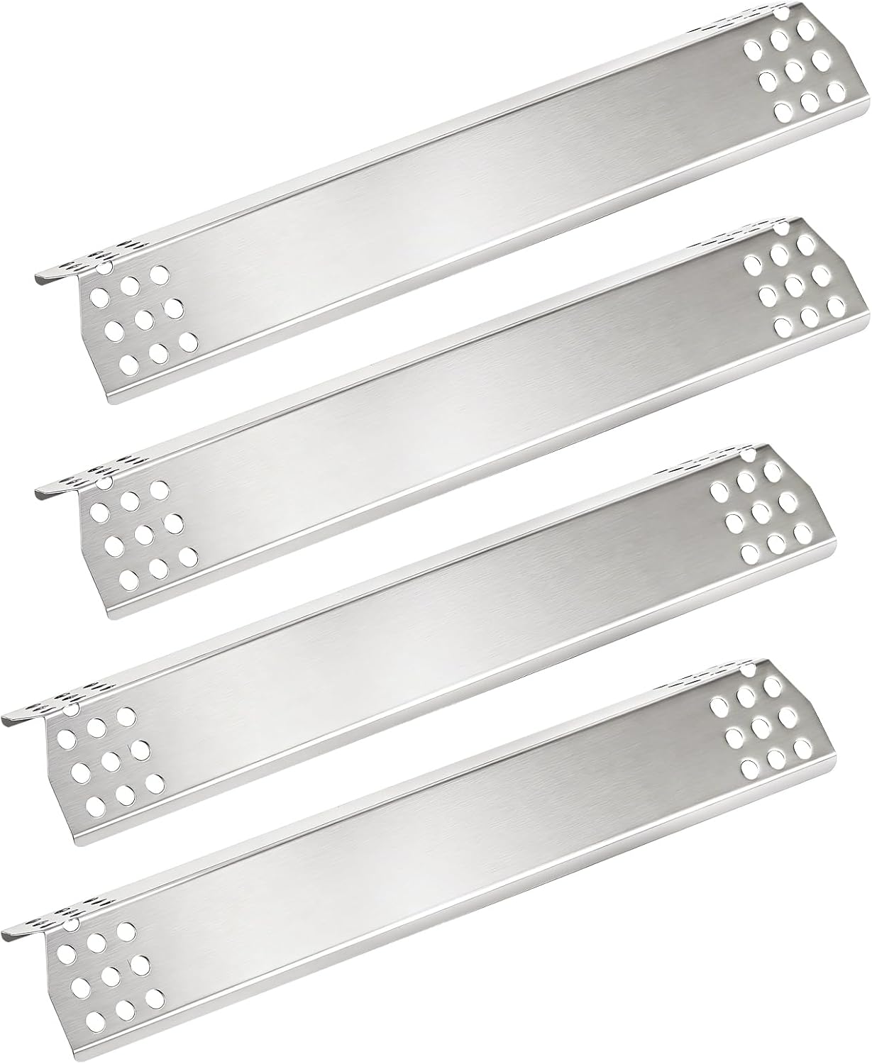 Hisencn Grill Heat Plates for Kitchen Aid 720-0733A, 720-0745, 720-0745B 740-0781, Stainless Steel Heat Shield Burner Cover Grill Replacement Parts for Monument 35633 17842 4 Burner Gas Grill