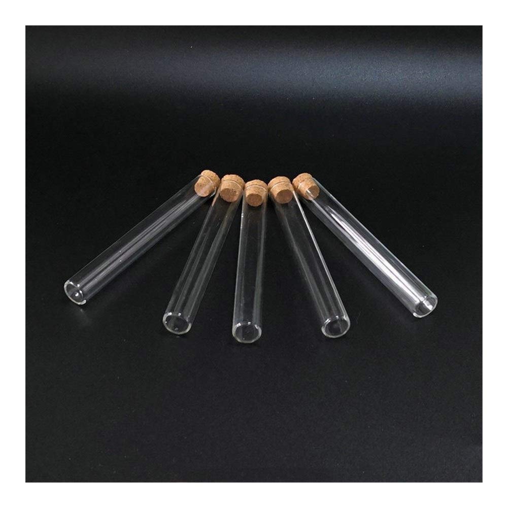 Jinchao- des Tubes à essai, 100pcs / lot Verre Clear Test Tube, 12x100mm, avec bouchonnières en Verre à Fond Plat Conteneurs, for Les Fournitures de Laboratoire, Le Plus Beau Cadeau