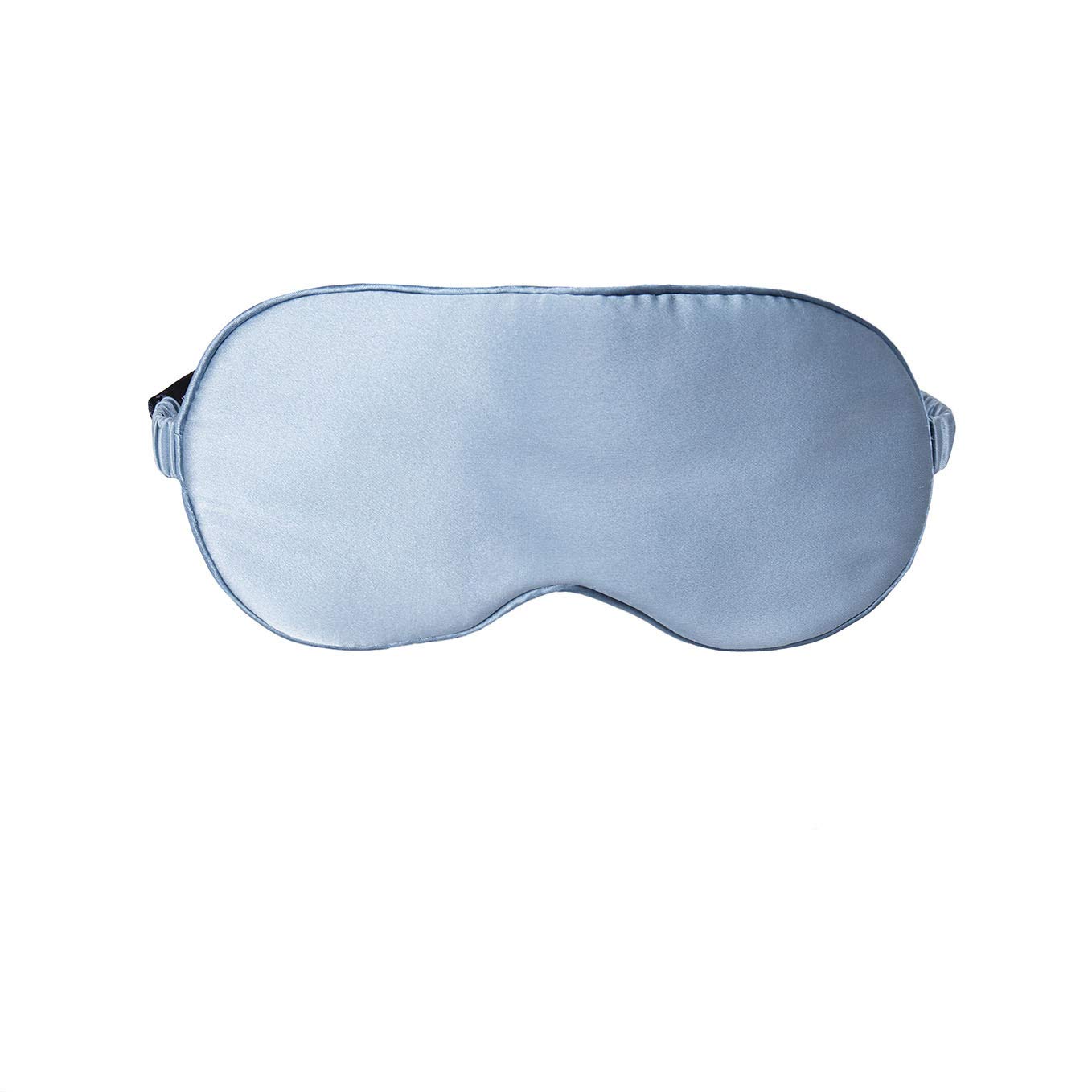 Mulberry Natural Silk Sleep Mask for Women & Men with Elastic Strap, Super Soft Sleeping Eye Mask, Size M, (Blue)