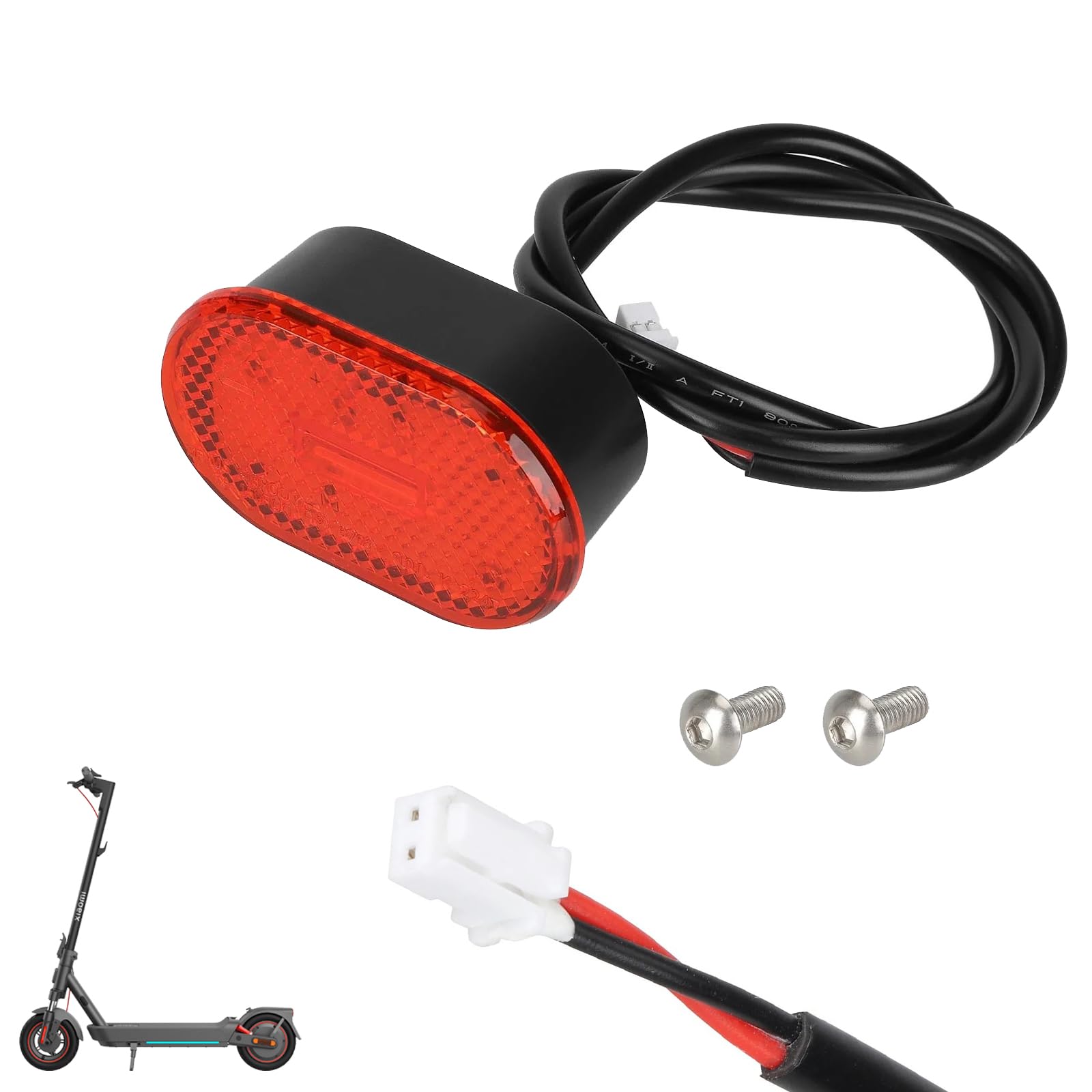 Luz trasera LED con IPX4, resistente al agua, luz de advertencia de seguridad, luces traseras grandes, universales para Xiaomi 5/5Pro/5Max scooter eléctrico