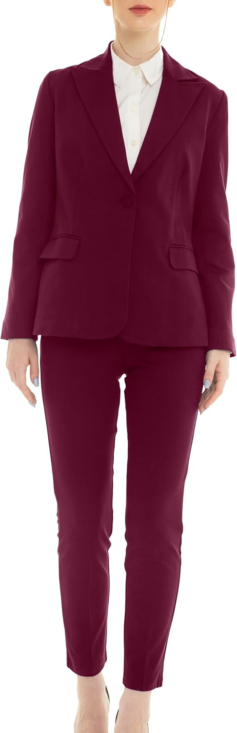 Marycrafts Women's Pant Suits Set – Professional Business Suiting Blazer and Pants 2 Piece Outfit - Image 6
