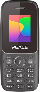 PEACE P3 Basic Mobile Phone, Dual SIM, 1.77-inch Display, Digital Camera, Talking Keypad, Torch, 850mAh Battery (Black) Price In India