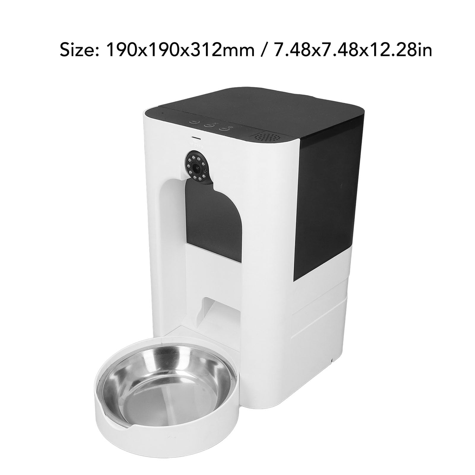 Mangiatoia Automatica per Animali Domestici con Fotocamera, Video HD 1080P, Mangiatoia per Cani Gatto WiFi 2.4G 5G, Controllo APP, per Gatti e Cani di Piccola Taglia (Spina