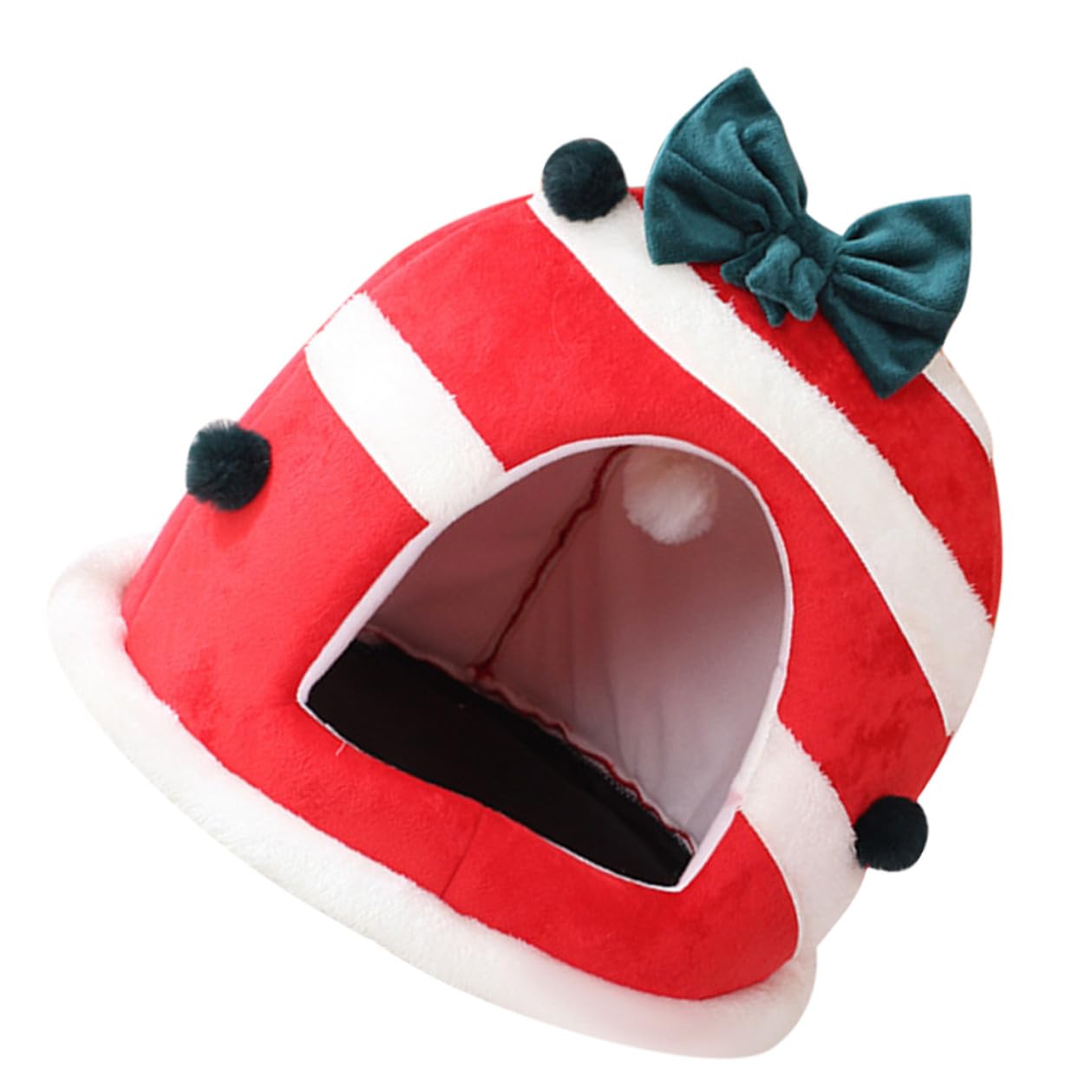 Lit de Noël pour animaux 32cm panier rond chaud pour chien et chat intérieur