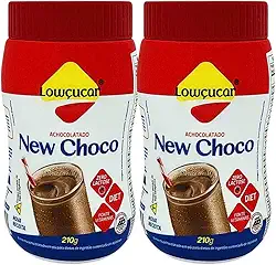 Kit com 2 Potes de Achocolatado Diet Zero Lactose New Choco de 210g cada - Lowçucar