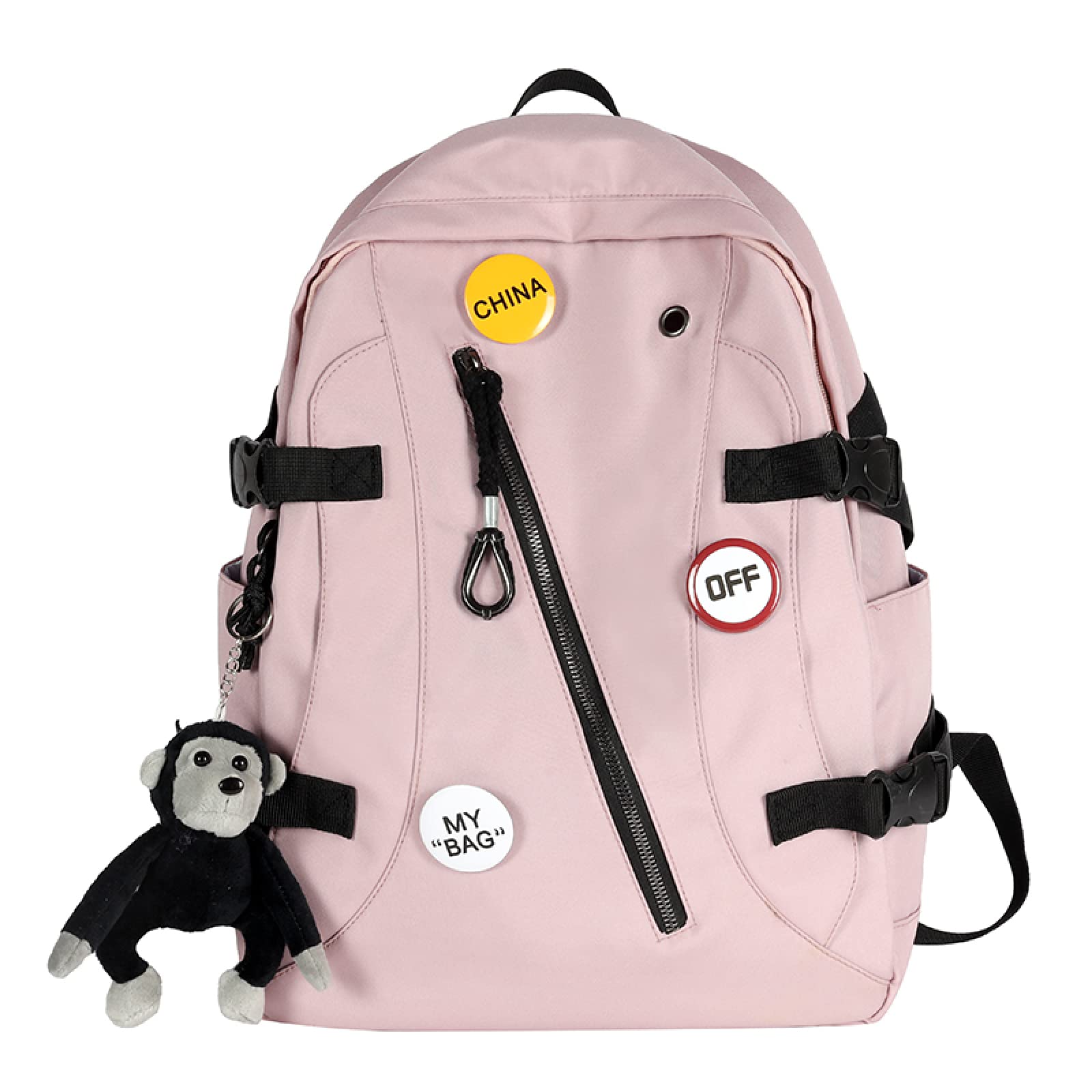 Zaino unisex Zaino da viaggio in nylon impermeabile di grande capacità Borsa da scuola per adolescenti