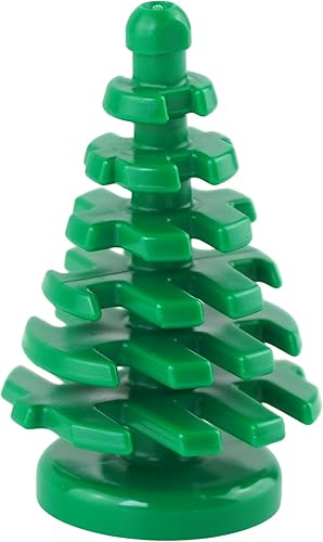 LEGO Nuevo árbol de pino verde, 10 unidades, 2 x 2 x 4, planta de Navidad, edificio de ciudad, bosque, vegetación, follaje, tren, paquete de tren,