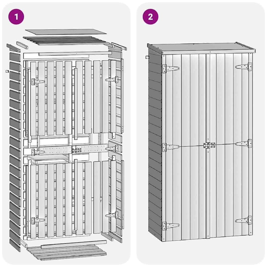 vidaXL Capanno Attrezzi da Giardino Casetta Porta Utensili Deposito da Giardino Arredamento Patio Terrazza Esterni Legno Impregnato