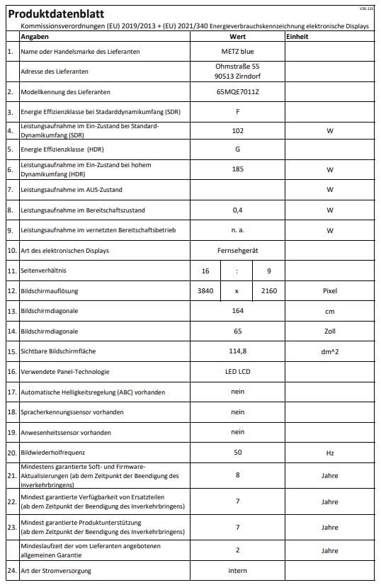 METZ Blue Roku TV, QLED 4K, Smart TV, 65 Zoll, 164cm, Triple Tuner, WLAN, LAN, HDMI, USB – Bild 7